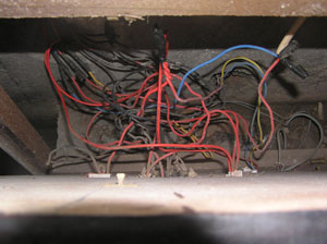 Dangerous electrical wiring